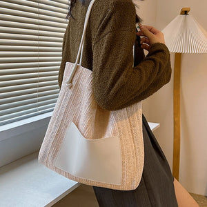 Weave Tote Bag Large Summer Beach Straw Handbag and Purse Female Bohemian Shoulder Bag for Women Ladies Travel Bag
