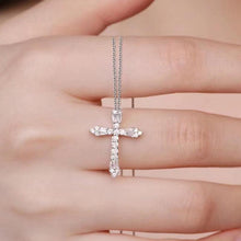 Load image into Gallery viewer, Fashion Women&#39;s Cross Pendant Necklace Crystal Cubic Zirconia Wedding Necklace t09 - www.eufashionbags.com
