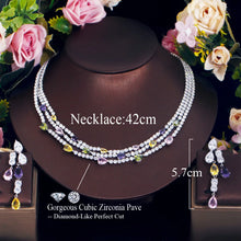 Load image into Gallery viewer, Colorful Shiny Turtle Cubic Zirconia Jewelry Set Pave Multilayer Costume Necklace Women Wedding Sets