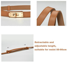 Load image into Gallery viewer, Luxury Leather Women Waist Belt Dress Cowhide Knot Belt - www.eufashionbags.com