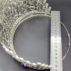 Luxury Beauty Pageant Crown Queen Baroque Crystal Full Crown Hair Jewelry y71