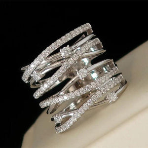 Fashion Women Cross Ring Wedding Party Accessories Luxury Trendy Jewelry hr02 - www.eufashionbags.com