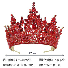 Charger l&#39;image dans la galerie, New Wedding Hair Accessories Beauty Pageant Headpiece Colorful CRYSTAL Handmade Bridal Tiara for Women