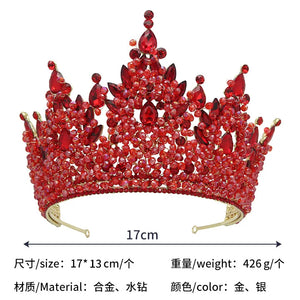 New Wedding Hair Accessories Beauty Pageant Headpiece Colorful CRYSTAL Handmade Bridal Tiara for Women