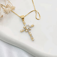 Laden Sie das Bild in den Galerie-Viewer, Cross Pendant Necklace for Women Brilliant Cubic Zirconia Luxury Wedding Accessories Exquisite Girls Jewelry