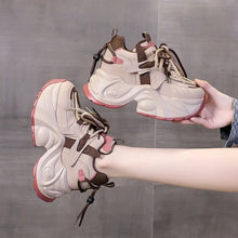Charger l&#39;image dans la galerie, Genuine Leather Dad Shoes  New Plush Casual Shoes Versatile Thick Soles Increase Sneakers Women Platform BootS
