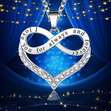 画像をギャラリービューアに読み込む, Eternity Love Necklace for Women Infinity &quot;I Love You for Always and Forever&quot; Letter Necklace - www.eufashionbags.com