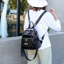 Cargar imagen en el visor de la galería, And Shiny Backpacks With Multifunctional And Large Rivet Design Luxurious Women&#39;s Travel Backpack Mochilas