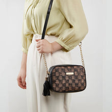 Load image into Gallery viewer, Vintage Tassel Plaid Shoulder Bag Crossbody Purse for Women w185
