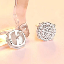 Load image into Gallery viewer, Round Stud Earrings with CZ Stone Women Dainty Ear Piercing Accessories t18 - www.eufashionbags.com