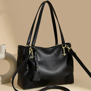 Large Casual woman Bag Soft Leather Shoulder High-quality Multi-pocket Shoulder Bag a126