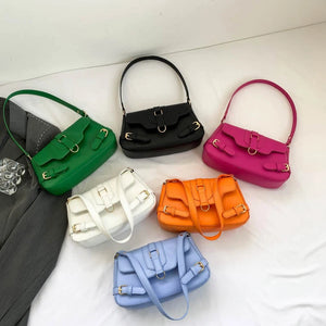Luxury Small PU Leather Shoulder Bags for Women Fashion Tote Purse q357