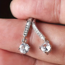 Laden Sie das Bild in den Galerie-Viewer, Versatile Cubic Zirconia Dangle Earrings for Women Low-key Wedding Accessories x25