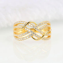 Load image into Gallery viewer, Multi Cross Gold Color Women Rings for Wedding Jewelry hr135 - www.eufashionbags.com