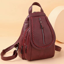 Charger l&#39;image dans la galerie, High Quality Soft Leather Women Backpack Casual Shoulder Bag knapsack a91