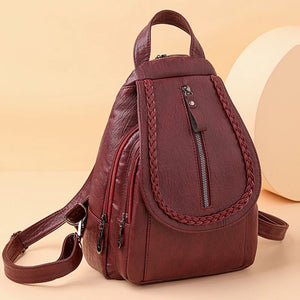 High Quality Soft Leather Women Backpack Casual Shoulder Bag knapsack a91
