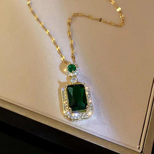 Luxury Anniversary Zirconia Pendant Necklace for Women Jewelry Gift hn03 - www.eufashionbags.com
