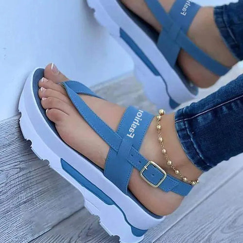 Women Bohemian Style Summer Sandals Platform Heels Mujer Wedges Shoes h07