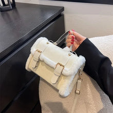 画像をギャラリービューアに読み込む, Winter Crossbody Bags for Women Shoulder Bag New Lamb Plush Velvet Bag Lady Small Square Handbag French Korea Style ショルダーウォレット