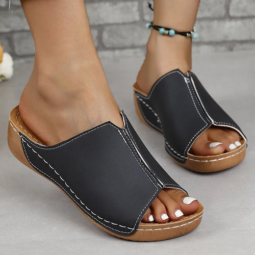 Women Sandals Wedge Heels Sandals Summer Shoes For Women Indoor Outdoor Slippers