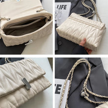 画像をギャラリービューアに読み込む, Quilted Chain Strap Shoulder Bags For Women 2023 Trendy PU Leather Crossbody Bag