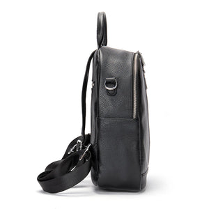 Cowhide Laptop Backpack Leather Anti-theft Schoolbag Women Small Travel Bags Shoulder Bags Girls Handbags Mochila BG8126