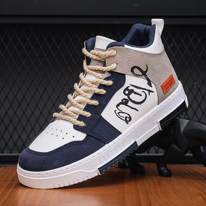 Men's Run Sneaker Walking Leather Shoes Youth Casual Cricket Shoes Fashion Trend Board Shoes