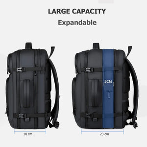National Flag 40L Expandable Backpacks USB Charging Port 17 inch Laptop Bag Waterproof SWISS-Multifunctional Business Travel Bag