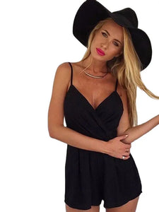 Summer Bodycon Rompers Black Sexy Body Shorts Clothes Female Jumpsuit Sleeveless