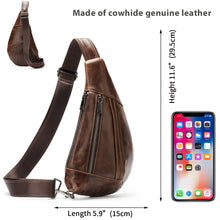 Carica l&#39;immagine nel visualizzatore di Gallery, Genuine Leather Shoulder Bags for Men Casual Travel Messenger Bag Crossbody Bags