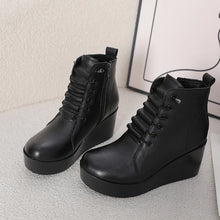 Load image into Gallery viewer, Winter Women Shoes Woman Genuine Leather Wedges Snow Boots q155