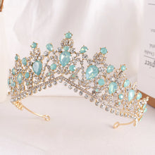 Charger l&#39;image dans la galerie, Luxury Opal Crystal Bridal Tiaras Crown Baroque Jelly Rhinestone Pageant Diadem Headbands