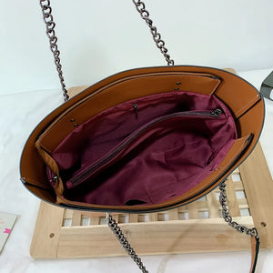 Designer Chain PU Leather Shoulder Bags for Women Large Shoulder Bag