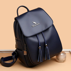 Fashion Women Soft Leather Backpacks School Book Bags Large Shopping Travel Knapsack a07