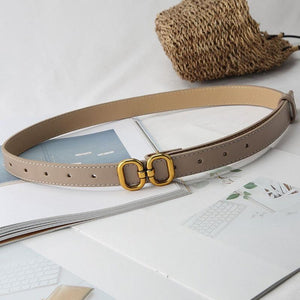 Fashion Pu Leather Belt For Women Designer Metal Buckle Waist Strap - www.eufashionbags.com