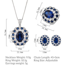 Load image into Gallery viewer, Macrame High Carbon Diamond Stone Pendant Necklace Earrings Adjustable Ring Jewelry Set x08