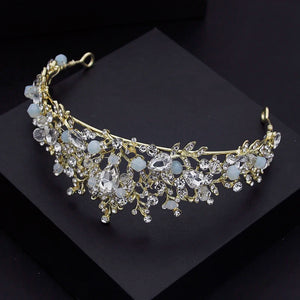 Luxury Flower Tiaras Crowns Headbands for Women Headdress Bridal Wedding Dress Hair Jewelry Girls Head Accessories