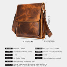 Carica l&#39;immagine nel visualizzatore di Gallery, Men&#39;s Leather Bag Casual Shoulder Bag Genuine Leather bolsas Flap Men&#39;s Desinger Messenger Bags Male 7433