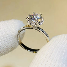 Cargar imagen en el visor de la galería, Eternity Wedding Rings for Women Inlaid Round Cubic Zirconia Aesthetic Engagement Proposal Rings