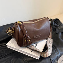Carica l&#39;immagine nel visualizzatore di Gallery, Genuine PU Leather Handbag For Women Daily Crossbody Bags For Commute Multi Compartment Zipper Shoulder Bag Phone Purse