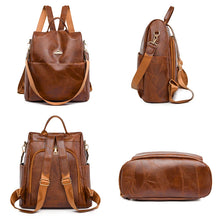 Cargar imagen en el visor de la galería, Large Women Backpack Purses High Quality Leather Female Vintage Bag School Bags Travel Bagpack Bookbag Rucksacks
