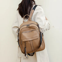 Carica l&#39;immagine nel visualizzatore di Gallery, Retro Back Pack PU Leather Backpack for Women Shoulder Bags a152