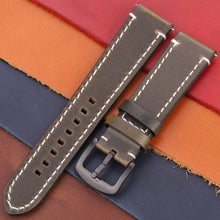 Cargar imagen en el visor de la galería, Genuine Leather Watch band 7 Colors Strap 18mm 20mm 22mm 24mm Women Men Cowhide Smart Watch Band - www.eufashionbags.com