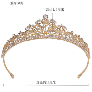 Fashion Silver Color Purple Crystal Leaf Bridal Tiara Crown Rhinestone Headpiece bc127 - www.eufashionbags.com