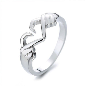 Trendy Heart Finger Ring Women Daily Wear Accessories hr05 - www.eufashionbags.com