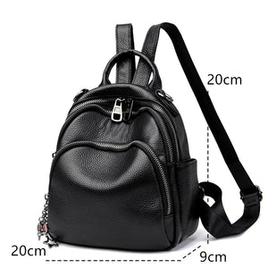 High Quality Genuine Leather Women Backpack Travel knapsack Shoulder School Bag a18