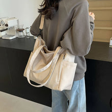 Charger l&#39;image dans la galerie, Y2K Solid Color Soft Cloth Design Shoulder Bags for Women 2024 Summer Fashion Big Shopper Shopping Handbags