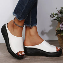 Charger l&#39;image dans la galerie, Women Sandals Wedge Heels Platform Sandalias Mujer Soft Leather Summer Sandals h06