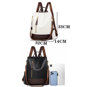 Fashion Woven Design Backpack Luxury Brand Women's Backpacks High Quality Leather Large Capacity Bagpack Girl's Travel Mochilas