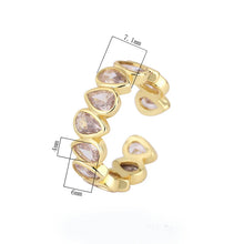 Cargar imagen en el visor de la galería, 925 Sterling Silver Water-drop Rings for Women Rainbow Colorful Cubic Zircon Inlay Fashion Jewelry x61